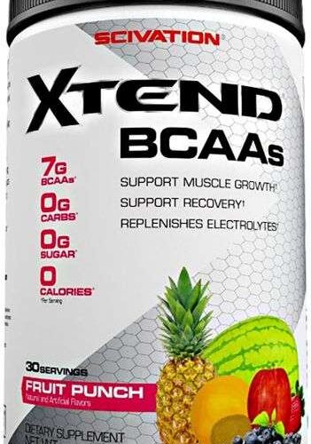 Scivation XTend BCAAs Diet Supplement Fruit Punch, 13.9 Oz