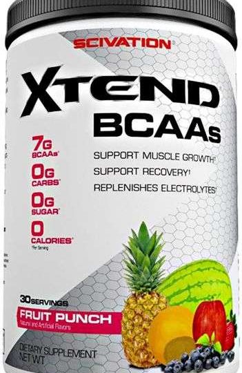 Scivation XTend BCAAs Diet Supplement Fruit Punch, 13.9 Oz