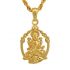 Memoir Gold Plated Brass, Goddess Lakshmi, Small and Sober, Stylish Laxmi Pendant Hindu God, Men Women_1