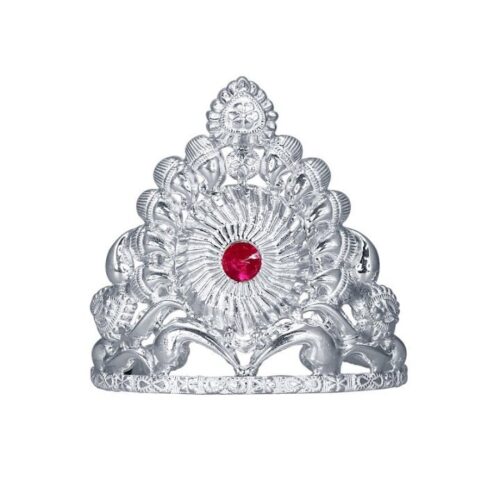 RAJLAXMI JEWELLERS 925/92.5 Pure Silver MUKUT/Crown For Hindu GOD And Men And Women (Size?