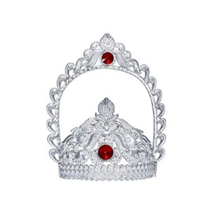 RAJLAXMI JEWELLERS 925/92.5 Pure Silver MUKUT/Crown for Hindu GOD and Men and Women (Size?