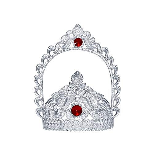 RAJLAXMI JEWELLERS 925/92.5 Pure Silver MUKUT/Crown For Hindu GOD And Men And Women (Size?