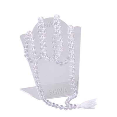 Shiva Rudraksha Ratna Natural Quartz Crystal / Sphatik Certified Mala Rosary