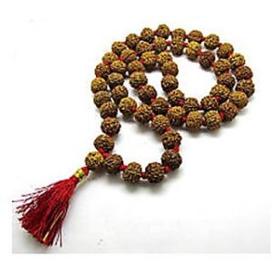 Shiva Rudraksha Ratna Natural Quartz Crystal / Sphatik Mala Rosary Diamond Cut