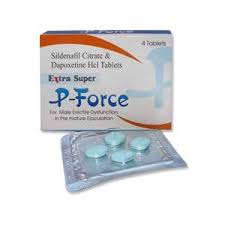 Extra Super P Force tablet - a dual-action medication combining sildenafil citrate and dapoxetine for the treatment of erectile dysfunction and premature ejaculation in men