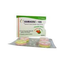 KAMAGRA 100MG CHEWABLE TABLETS STRAWBERRY WITH LEMON FLAVOUR SILDENAFIL CITRATE CHEWABLE TABLETS - AJANTA PHARMA www.oms99.com