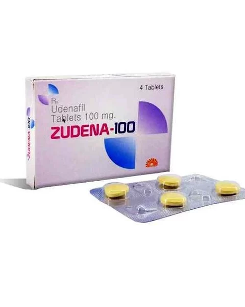 Zudena 100mg tablet for erectile dysfunction treatment containing udenafil used for male sexual wellness and performance support in India