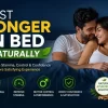Couple smiling together in bed representing natural ways to last longer in bed, improve stamina, confidence, and sexual wellness through healthy lifestyle habits.